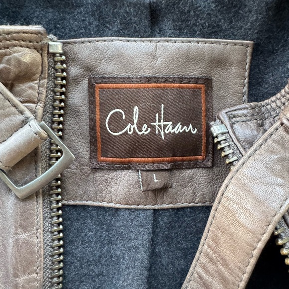 Cole Haan Men's Brown Leather Jacket - Picture 2 of 3